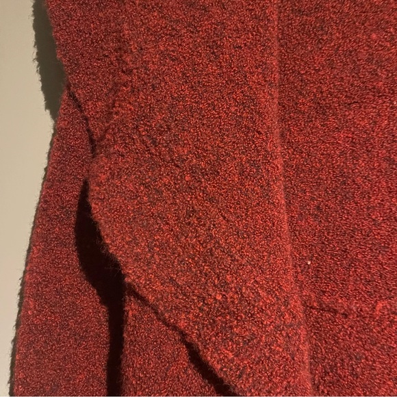 Lafayette 148 Extra Fine Wool Burgundy Long Line Draped Cardigan Sz Med Mobwife - Picture 7 of 12